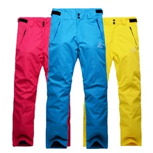 Free Shipping 2016 Latest High Quality Women and Men Ski Snowboard Pants Winter Wind Resistant Waterproof breathabletrousers