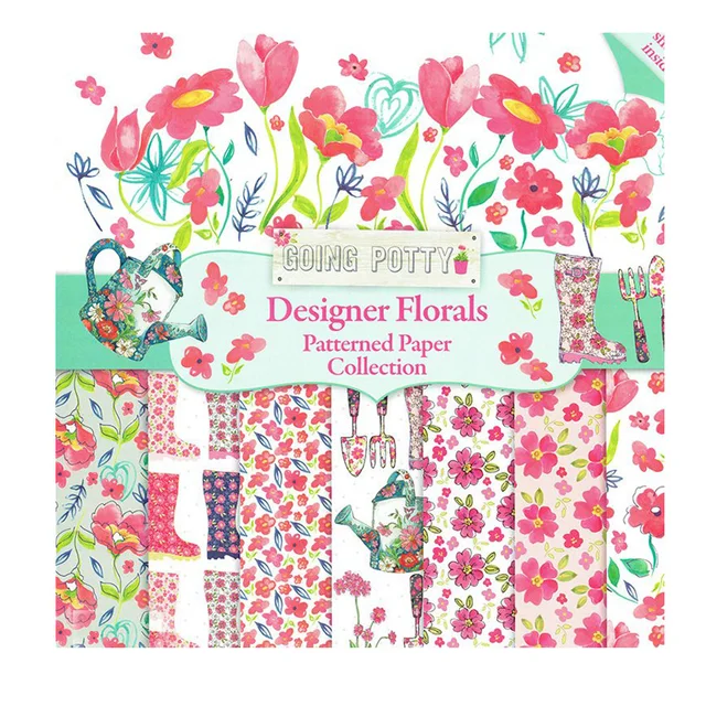 Diy Scrapbook Kit 6 Desainer Motif Bunga Bermotif Kertas Pembuatan