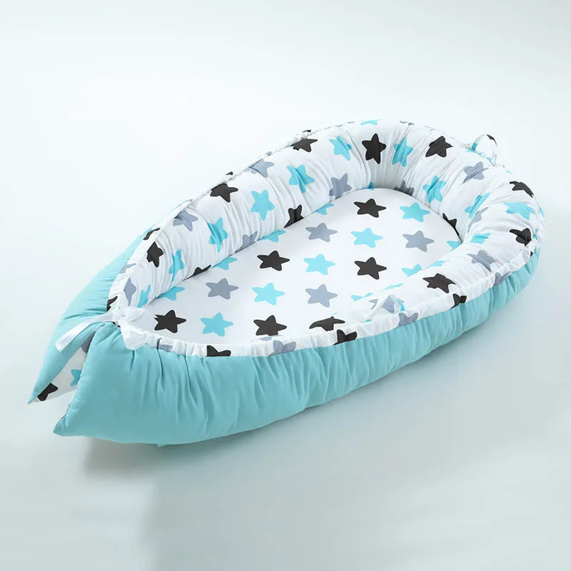 

80*50cm Baby Nest Bed Portable Washable Crib Travel Bed Infant Toddler Cradle For Newborn Baby Bassinet Bumper Mattress