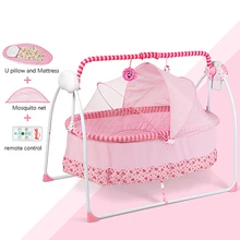 Детская колыбель кровать Электрический concentretor простой складной моды bb новорожденная кровать полоса москитная сетка размера плюс детская колыбель
