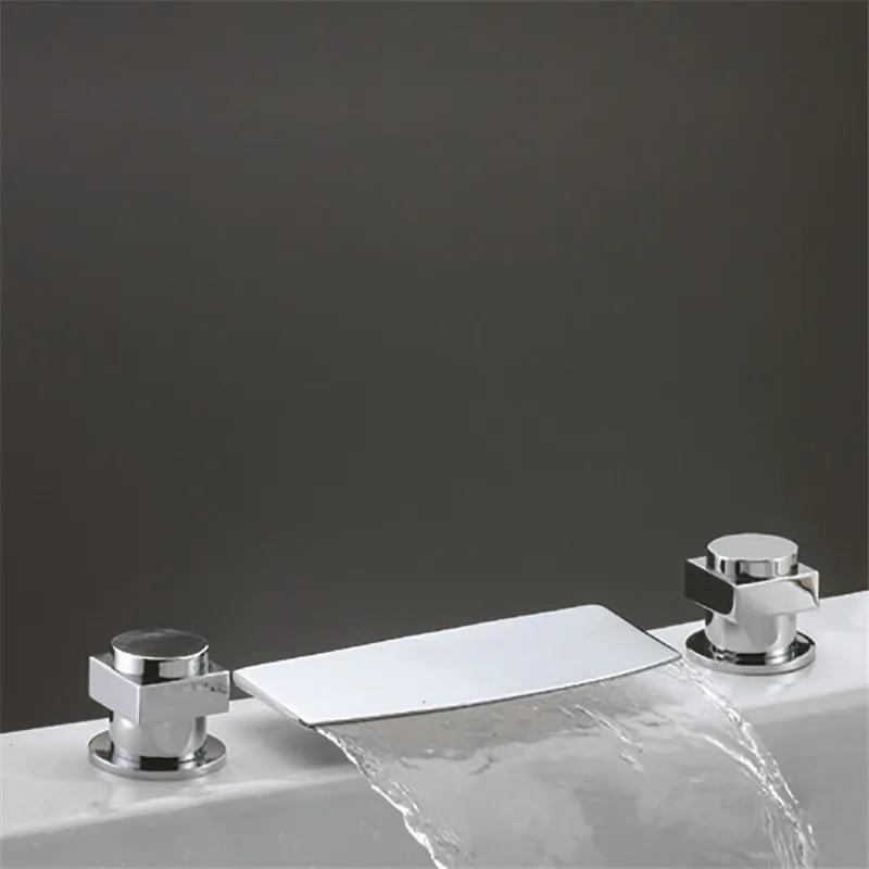 M1185CW Wide Waterfall Spout Polished Chrome Basin Faucet Water Filter Widespread 3 Hole Deck Mount Sink Mixer M1185CW Wide Waterfall Spout Polished Chrome Basin Faucet Water Filter Widespread 3 Hole Deck Mount Sink Mixer