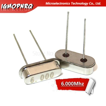 

10PCS 6.000M 6.000Mhz 6 Mhz igMopnrq Quartz Crystal Resonator Passive Oscillator HC 49S New HC-49S