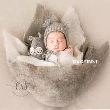 Dvotinst/реквизит для фотосъемки новорожденных; детские шерстяные обертывания с цветочным рисунком; одеяло; корзина; наполнитель; аксессуары для фотосессии в студии