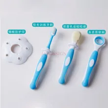 Детская учебная зубная щетка для новорожденных, Мягкая зубная щетка для волос 0-1-2 лет