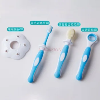 

Baby Training Toothbrush Newborn Baby Soft Hair Toothbrush 0-1-2 Years Old Mouth Tongue Cleaner Sale