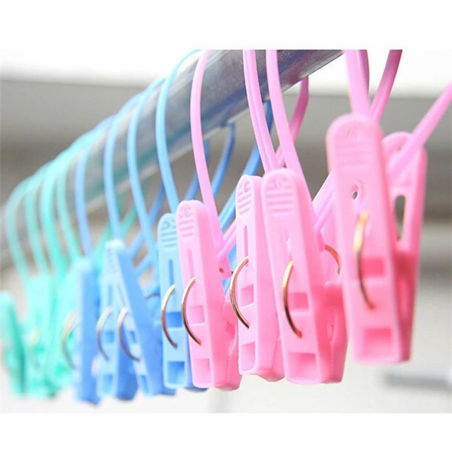 New Creative Set of 12 Beach Towel Clips in Fun Bright Prevents Towels