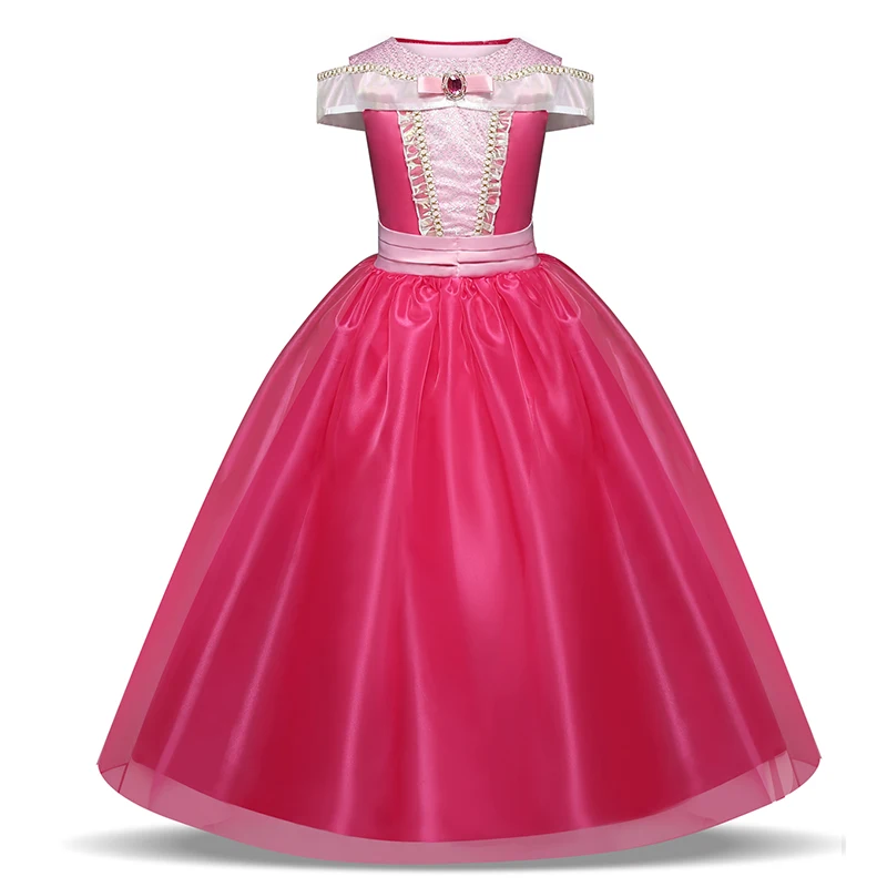 

Sleeping Beauty Princess Aurora Dress up Costume Cosplay Long Dress Halloween Birthday Gift For Kids Fancy Girls Party Dress
