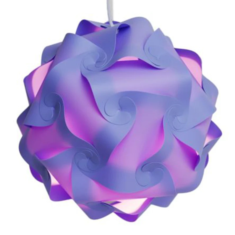 Креативные головоломки абажур подвесные потолочные светильники Красочные аксессуары 10" - Цвет корпуса: Purple