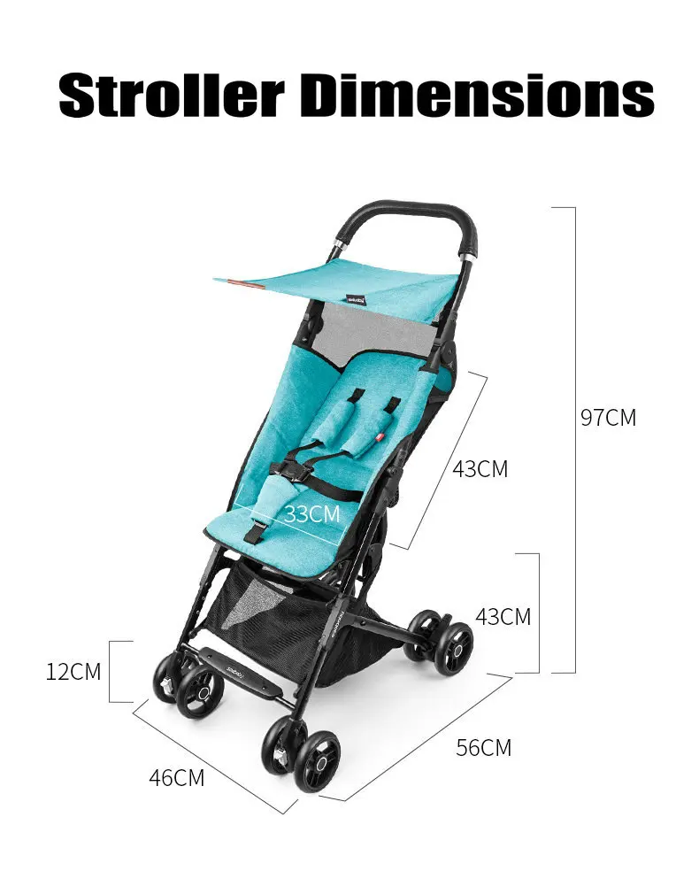 Легкий 4,8 кг карман для прогулочной коляски можно взять на самолет, прогулочная коляска с портативной сумкой, может сидеть и наполовину лежать детская коляска