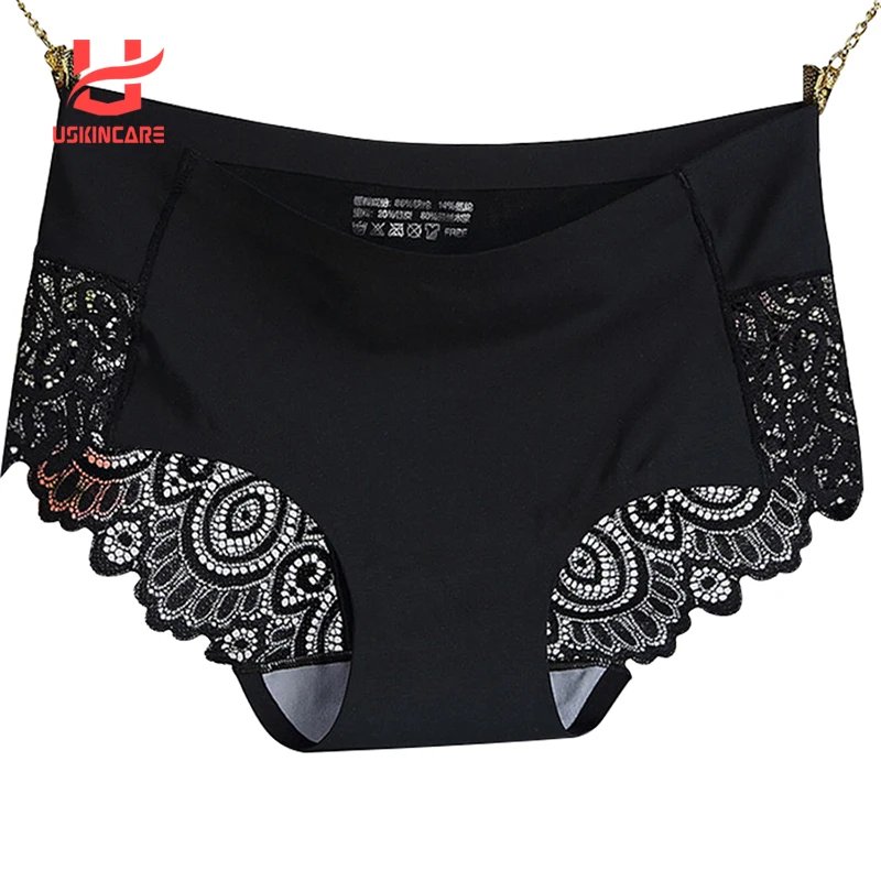 3 Pieces/lot Women Lace Sexy Panties Bamboo Fiber Mid waist Briefs Anti Bacterial Breathable