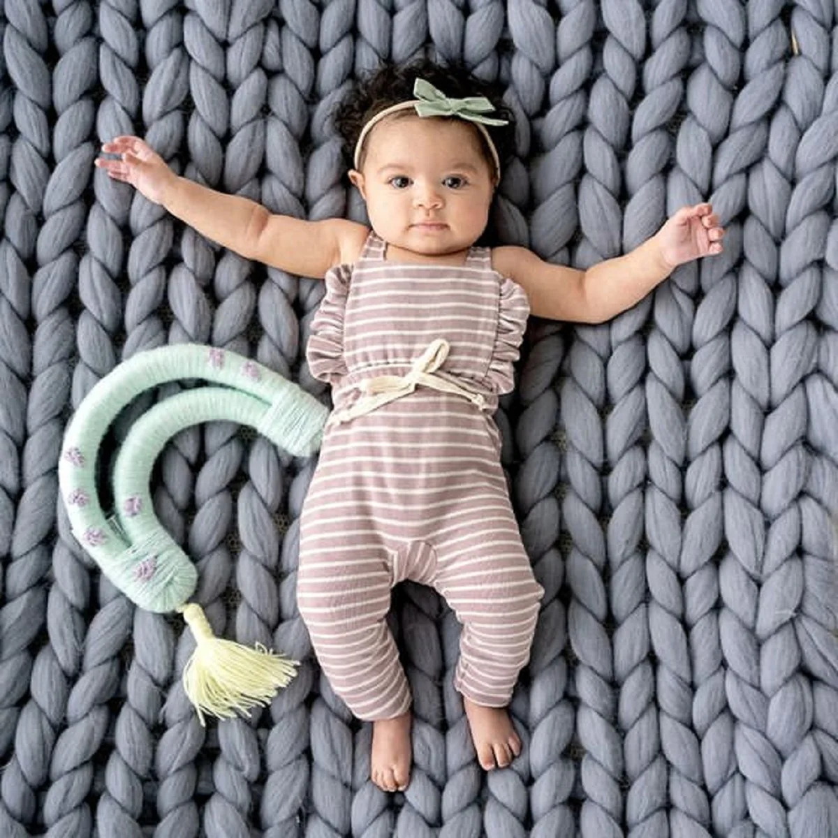Emmaaby/бандажная Одежда для новорожденных девочек; комбинезоны в полоску; комбинезон; пляжный костюм; комплект из 1 предмета
