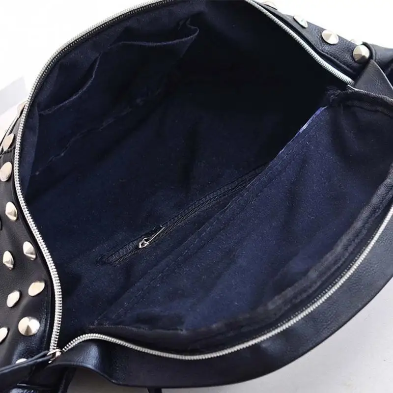 Новинка PU заклепки поясная сумка для мужчин женщин поясная сумка Хип ремень сумки путешествия повседневное Мобильный телефон сумка