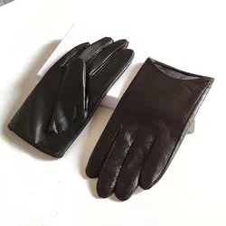 2019 Latest Fashion Real Leather Sheepskin Gloves Male Gloves Man Short Mesh Holes Breathable Thin Touchscreen TB134-4 2019 Latest Fashion Real Leather Sheepskin Gloves Male Gloves Man Short Mesh Holes Breathable Thin Touchscreen TB134-4