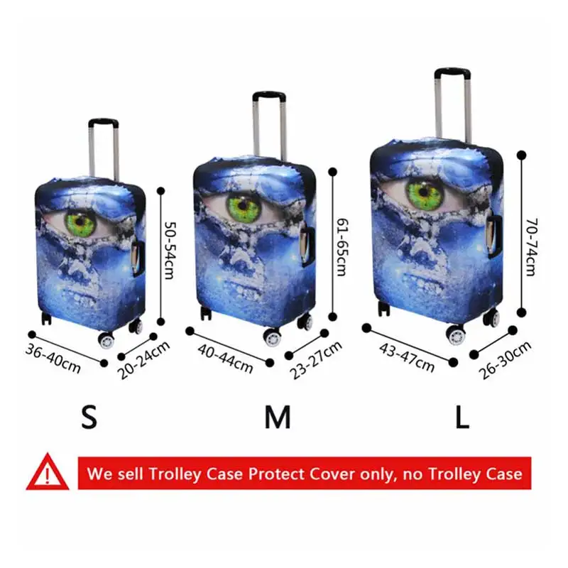 Бесшумный дизайн художественные инструменты Печать Путешествия чемодан защитный чехол для багажника чехол дудлы чемодан эластичный