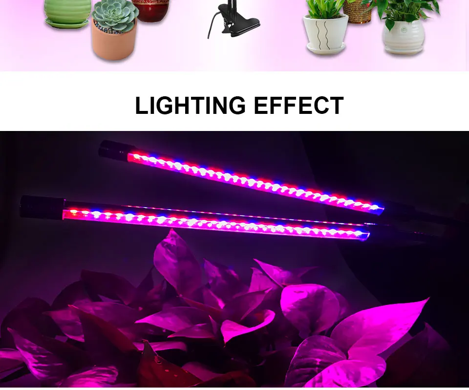 Foxanon Светодиодная лампа лампы 8 уровня с регулируемой яркостью растут светодиодный полный спектр синхронизации Фито лампа крытый для сада теплицы свет