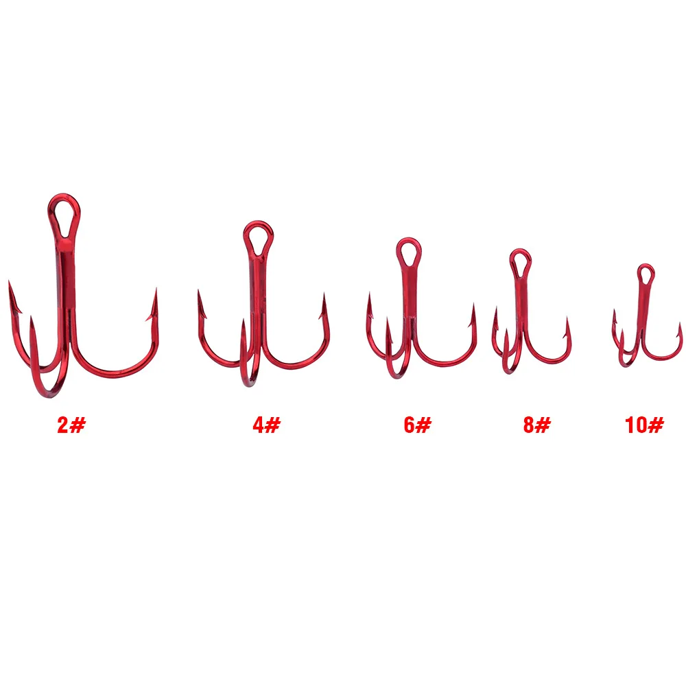 10 шт./лот тройные Крючки круглый изогнутый морской окунь Высокоуглеродистая сталь опрокинутые рыболовные снасти круглые