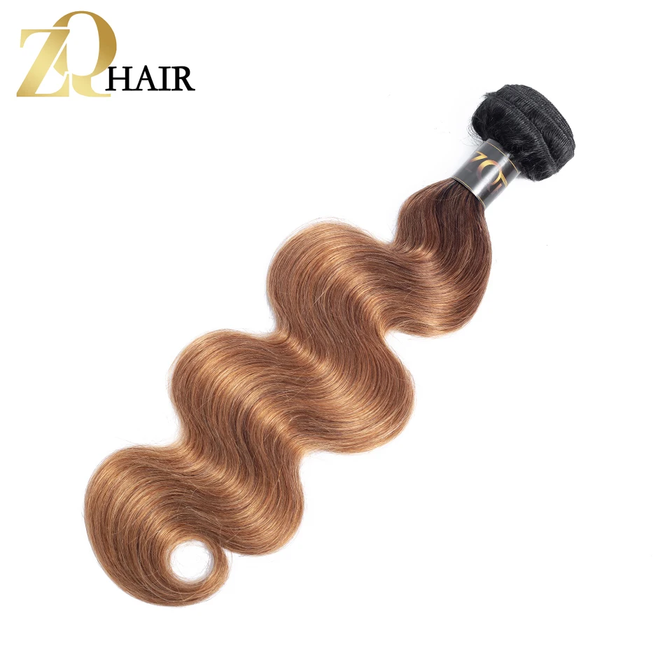 ZQ волос бразильский пучки волос плетение 1 предмет Дело натуральные волосы расширение T1B/30 Цвет 10 до 26 дюймов non-реми 100% натуральные волосы