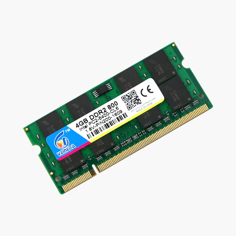 VEINEDA ميموريال ddr2 4 جيجابايت 2 جيجابايت 533/667/800 ميجا هرتز sodimm ram 4 جيجابايت ddr 2 PC2-6400 دفتر ل إنتل amd موبو