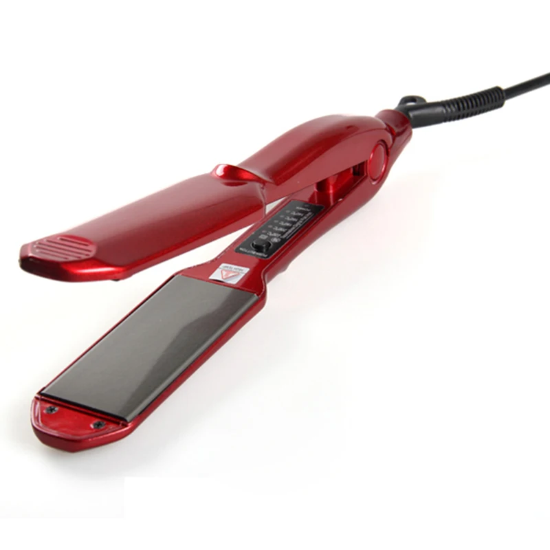 

Professional Red And Black Hair Iron For Smooth Straight Hair Temperature Adjustment CE Ceramic 360 Rotatable Straightening Iron