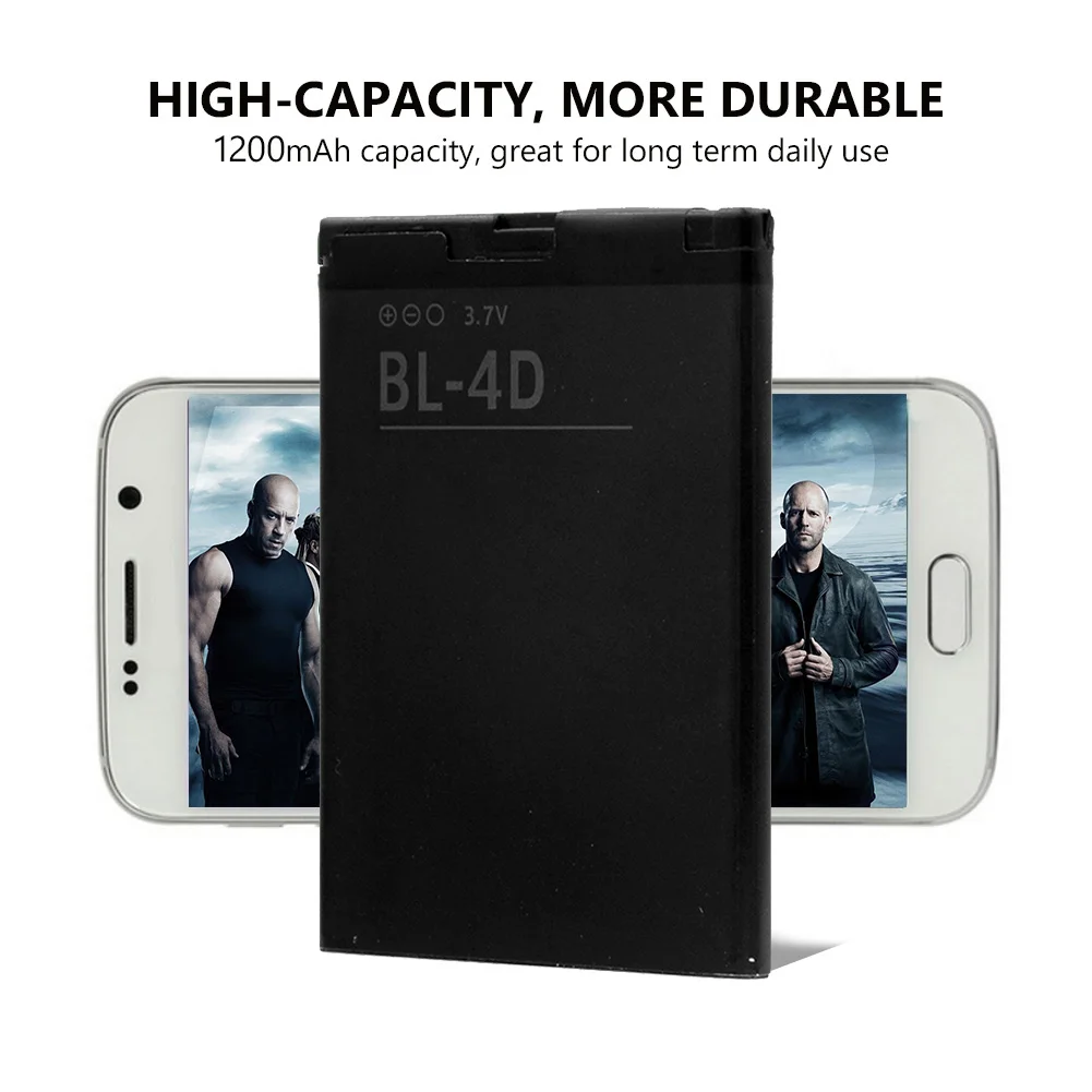 Литий ионный полимерный аккумулятор BL 4D 3 7 в 1200 мАч BL4D Сменный для Nokia 702T T7 803 N803 N97