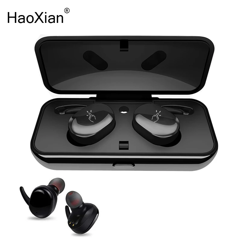 HaoXian Wireless Bluetooth Headphones Bass Stereo Earphone Waterproof Sports Headset With Charging Box for Xiaomi Android iPhone HaoXian Wireless Bluetooth Headphones Bass Stereo Earphone Waterproof Sports Headset With Charging Box for Xiaomi Android iPhone