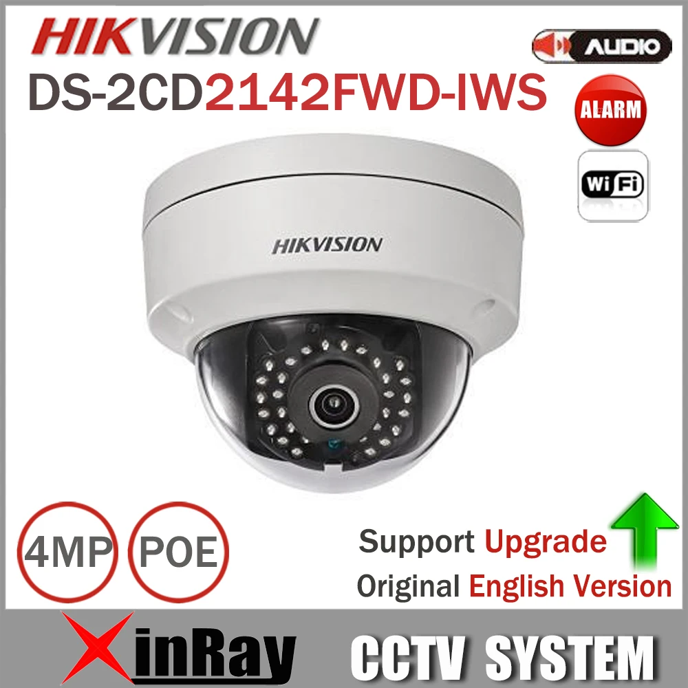 Original Updatable HIKVISION 4MP CCTV Camera DS-2CD2142FWD-IWS MINI WIFI Dome Camera Support Audio and Alarm I/O PoE IP Camera camera : image Original Updatable HIKVISION 4MP CCTV Camera DS-2CD2142FWD-IWS MINI WIFI Dome Camera Support Audio and Alarm I/O PoE IP Camera camera