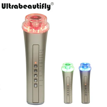 

Bio Wave 3 Color Led Photon Rejuvenation Ultrasonic Wrinkle Spot Freckle Remover Face Lift Skin Smoothing Beauty Massager Device