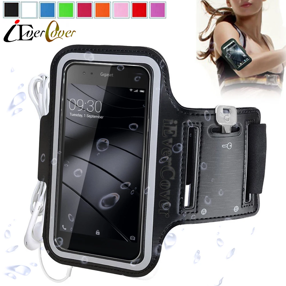 

Sport Running Jogging Arm Band Case for Sharp Aquos Zero D10 S3 128GB High Version Phone Waterproof PU Leather Cover Pouch Bag