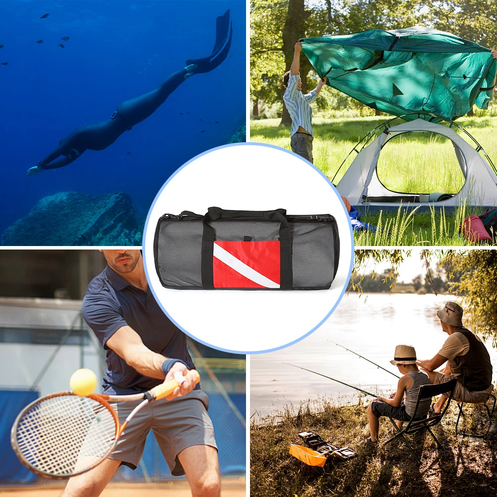 NEW Mesh Duffel Gear Bag Snorkel Equipment Gym Bag for Mask Snorkel Fins Scuba Diving Bags Surfing Gear Pouch Case