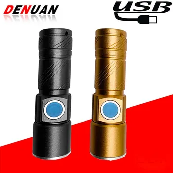 

ISHOWTIENDA Micro Mini Flashlight Pocket Handy Light Outdoor Usb Focus Charging Lighting LED Outdoor Riding Camping #g30