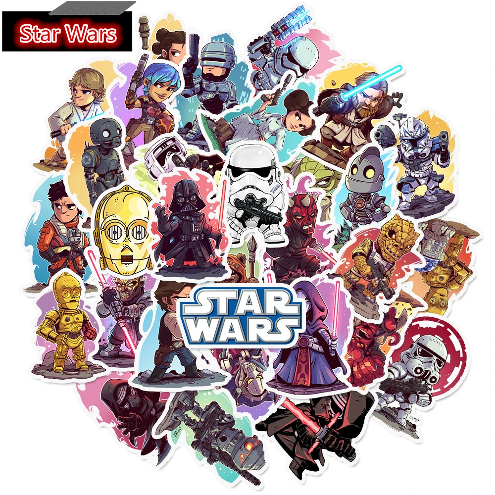 

50pcs Super Cool Star Wars Stickers for Luggage Laptop Cup Decal Stickers Car Motorcycle Skateboard Guitar Fridge Sticker Gift