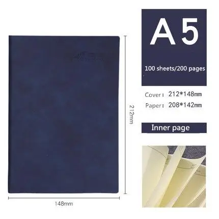 A5 утолщенный 130 листов офисный блокнот мягкий кожаный дневник ежемесячный для планирования расписания книга канцелярские принадлежности настраиваемый логотип C20 D30 - Цвет: 08