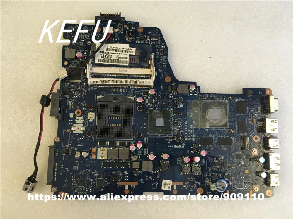 KEFU NWQAA LA-6062P K000104430 ноутбук для материнской платы TOSHIBA A660 A665 протестирован