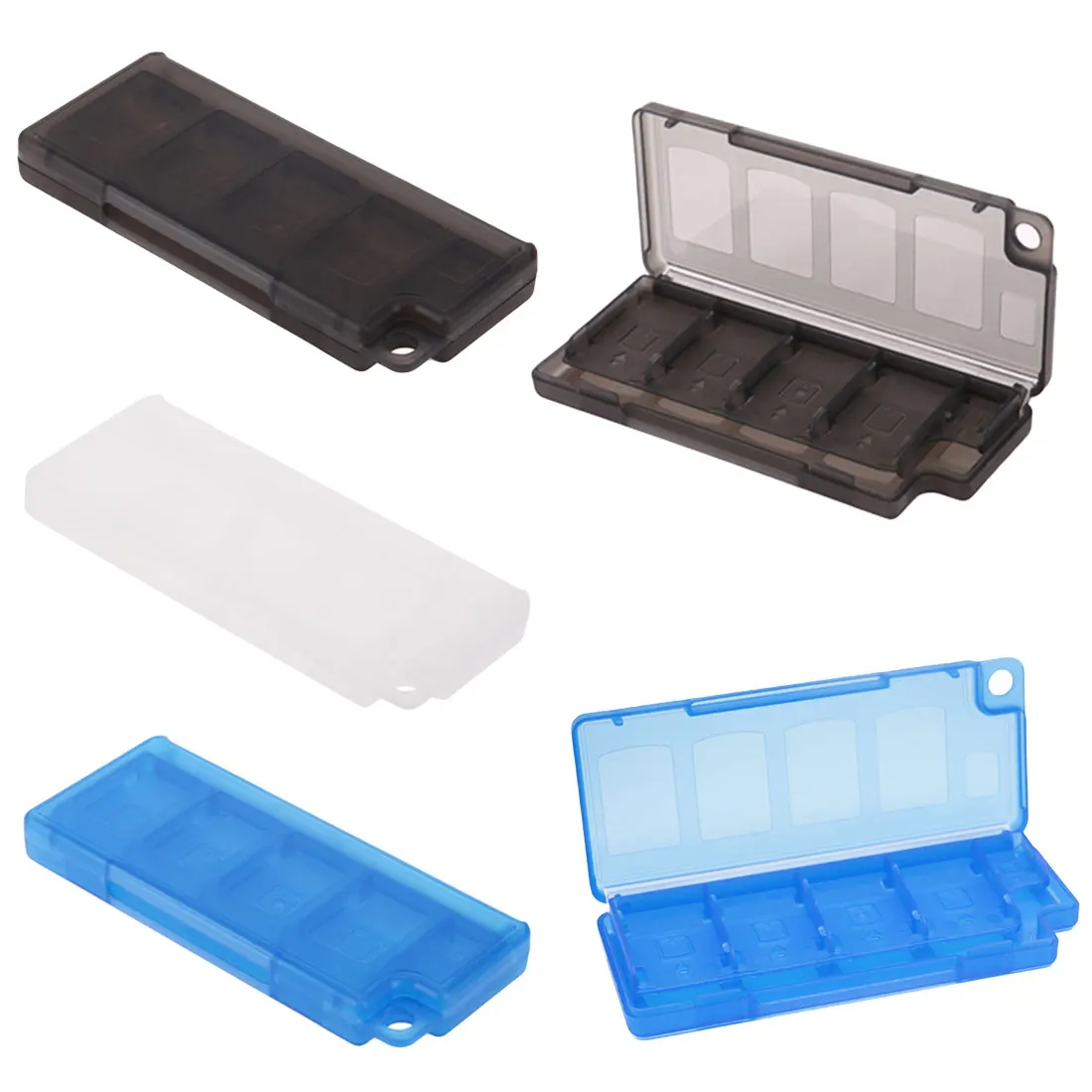 

Case protector Black Blue White10-in-1 plastic game memory card storage box player collect or stores game accessories case