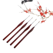 Комплект из 4 предметов волк щетка для волос тонкой ручной Краски ed тонкая ручка-закладка миниатюрный Краски набор кистей для скетч-Бук Искусство Кисть