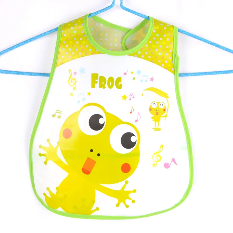 Детские нагрудники с мультяшными принтами, Водонепроницаемый Регулируемый силиконовый детский нагрудник для мальчика и девочки, фартук для кормления ребенка - Цвет: frog style 3