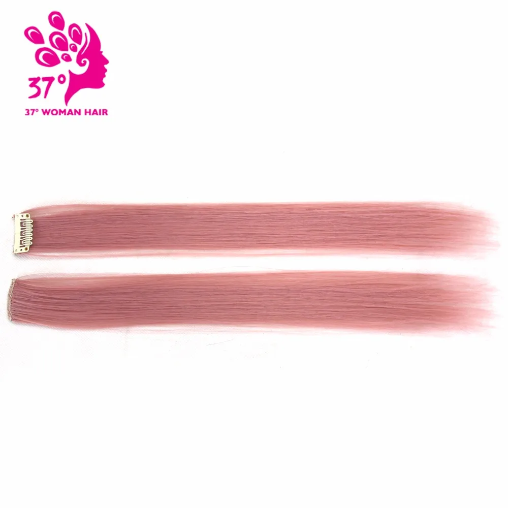 

Dream ice's 16inch Synthetic Hair Clip In One Piece Color Strips Straight Hairpiece For Sports Fans 10pcs