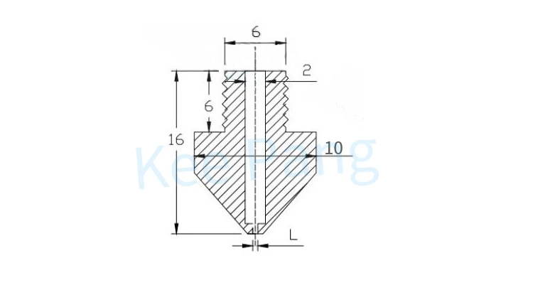 KINGROON 1 шт. 0,2/0,3/0,4 мм Насадка для 0,5 нити 3d принтер Экструдер Насадка MK8 Anet 3d принтер