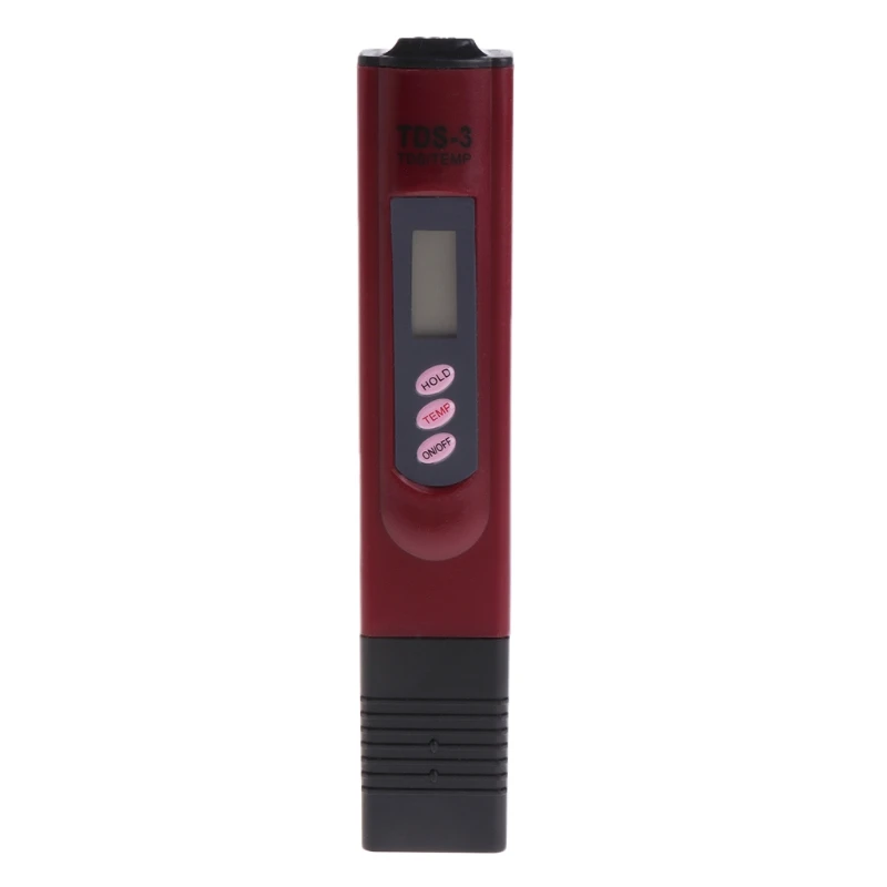 Тестер чистоты воды TDS ЖК-измеритель температуры PPM фильтр Гидропоники Бассейн 4 цвета - Цвет: red