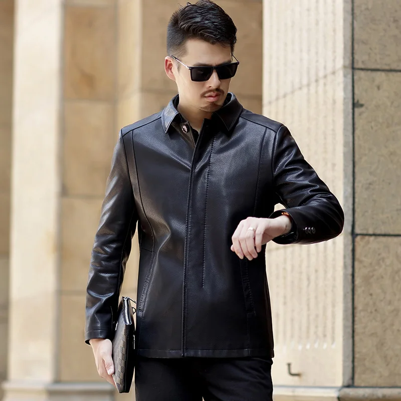 1860 New Fashion Men Genuine Leather Coat Men S Leather Jacket Autumn Winter Men S Clothing Men S Cotton Padded Coat Jackets Aliexpress