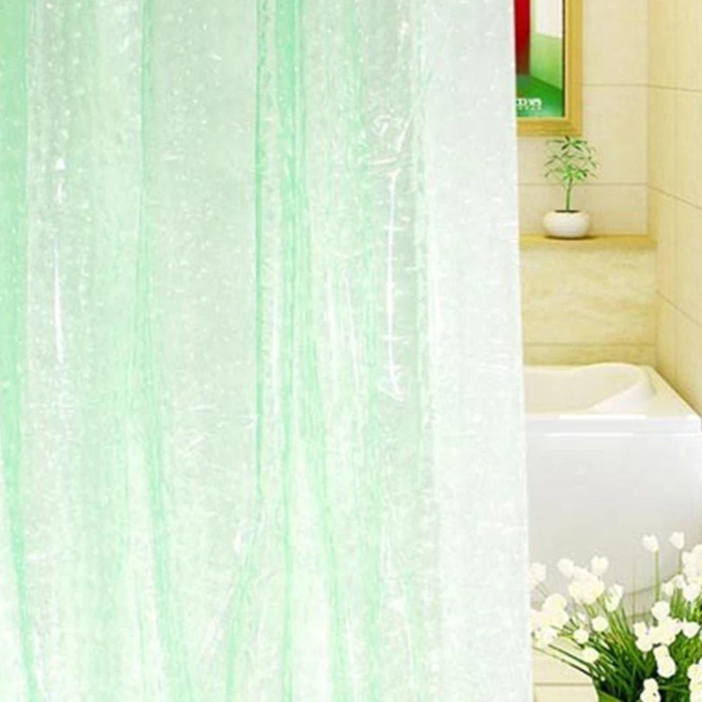 

Home 1.8*1.8m Shower Curtain Bathroom Bath Curtains Thicken 2016 Water cube 3D Waterproof Translucent with ring Free shipping