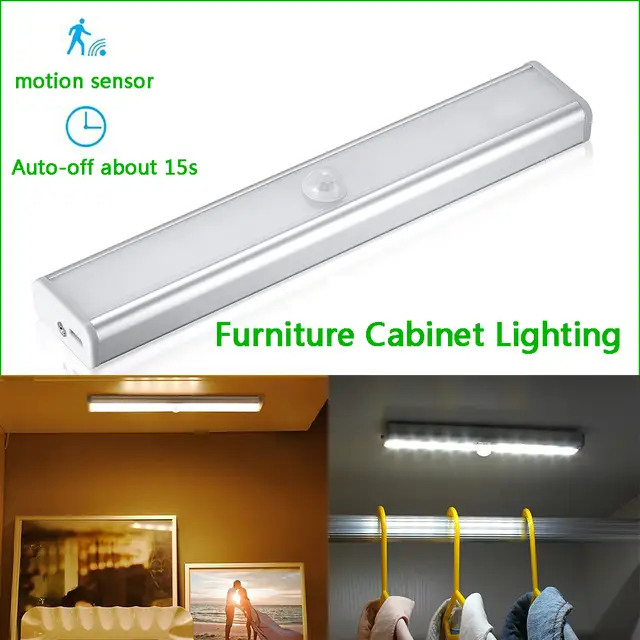 Usb Rechargeble Motion Sensor Closet Lights Under Cabinet