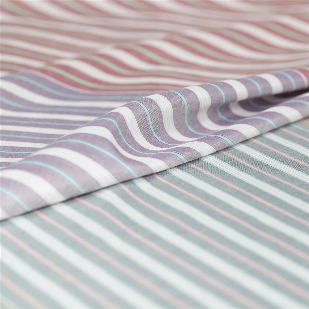 

Yarn-dyed colorful irregular striped silk blends cotton fabric,sewing for shirt,blouse,dress,skirt,curtain,craft by the yard