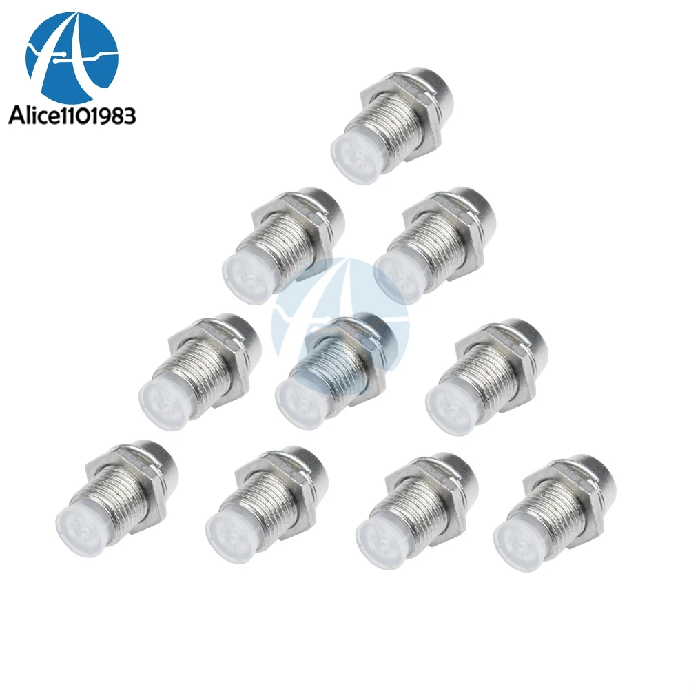 

10Pcs lot 5MM Chrome Silver Metal Bezel LED Holder Mount Panel Display Base Rubber Kit