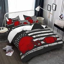 American Football Bedding Set American Flag Duvet Cover Set Rugby Cap Gloves Print Bedding Star Stripes Bedclothes Pillowcase American Football Bedding Set American Flag Duvet Cover Set Rugby Cap Gloves Print Bedding Star Stripes Bedclothes Pillowcase