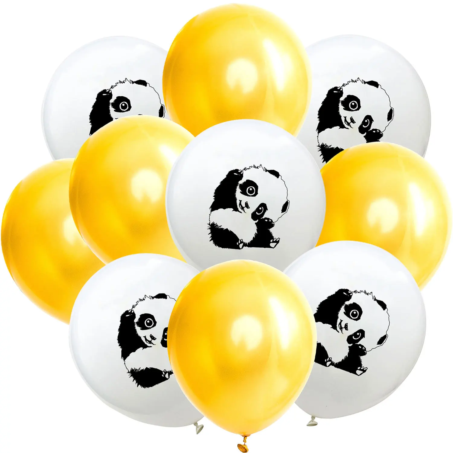 Hutan Pesta Balon Binatang Panda Untuk Ulang Tahun Hitam Putih