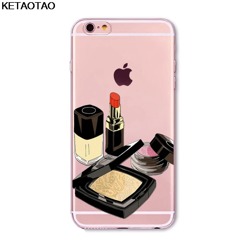 KETAOTAO новые трюки Красота телефон чехол для iPhone 4S 5C 5S 6, 6 s, 7, 8plus, XR XS Max чехол с украшением в виде кристаллов из термопластичного полиуретана(TPU) крышка чехол S - Цвет: Розовый