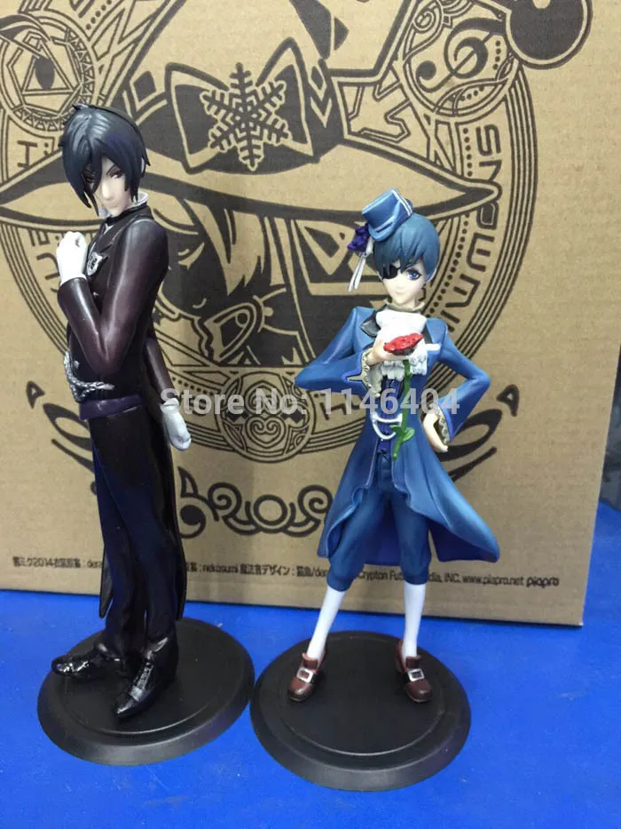 Аниме Черный дворецкий Phantomhive Kuroshitsuji Ciel и Sebastian ПВХ фигурки коллекционные игрушки