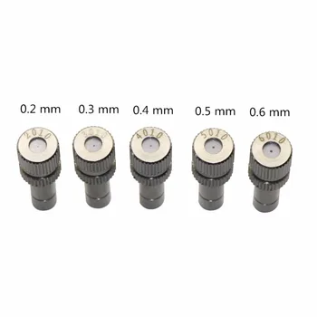 50 Pcs 6mm Low Pressure 0.2-0.6mm Stainless Steel Fog Misting Nozzles 6mm Connectors Garden Water Irrigation Sprinkler Fittings