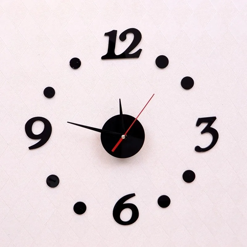 DIY акриловые настенные часы, Творческий Цифровые часы украшения дома настенные часы стикер